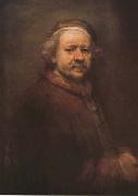 REMBRANDT Harmenszoon van Rijn Self-portrait aged 63 (mk08) oil painting on canvas